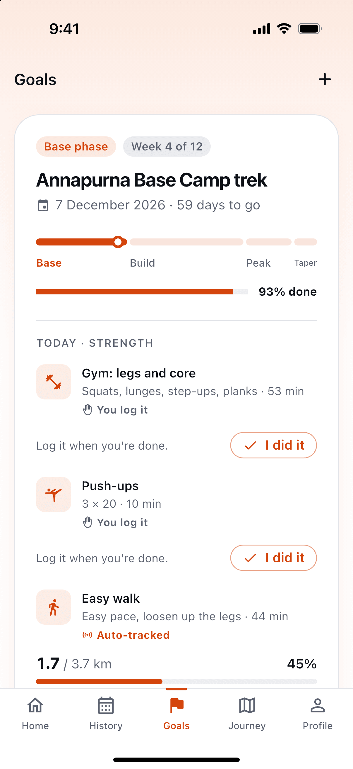 Goals: an AI training plan
